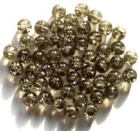 50 8mm Black Diamond Crackle Glass Beads